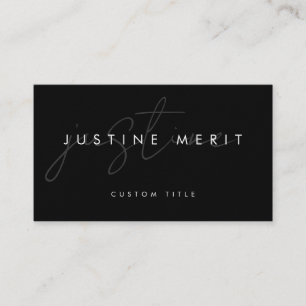 Modern Simple Black and White Business Cards