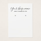 Modern simple black and white earring display card