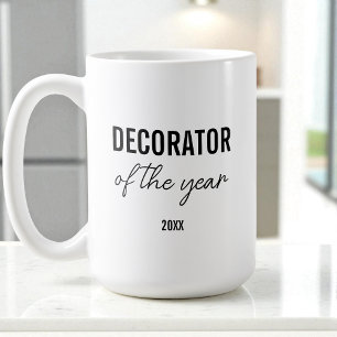 Modern Simple Black and White Script Decorator Coffee Mug