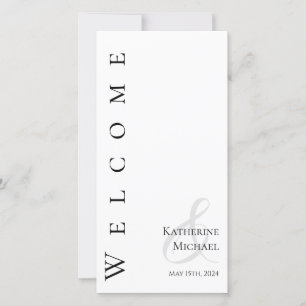 Modern Simple Black and White-Wedding Program-