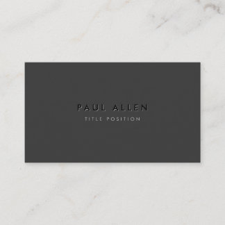 Modern Simple Black Minimalist Business Card