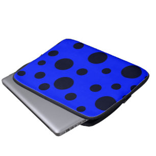 Modern Simple Black polka dot yellow pattern Laptop Sleeve