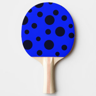 Modern Simple Black polka dot yellow pattern Ping Pong Paddle