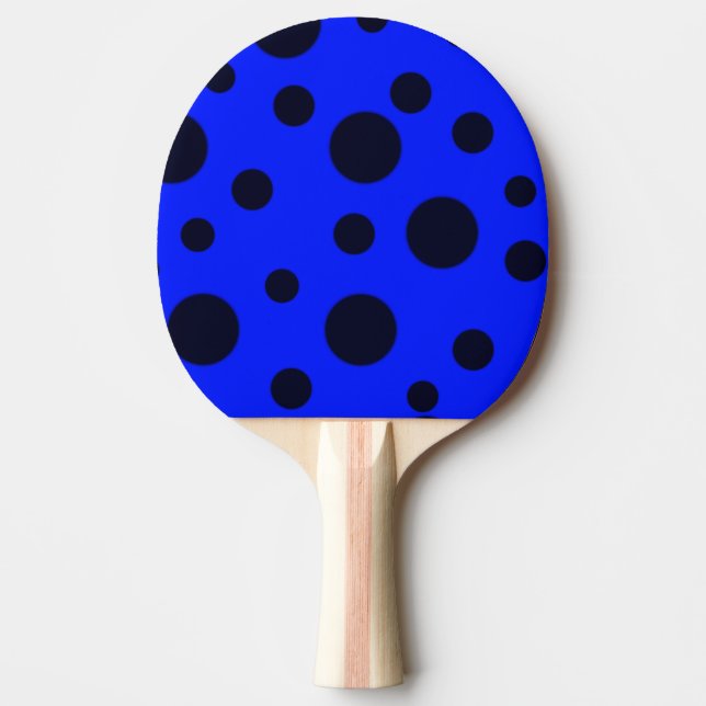 Modern Simple Black polka dot yellow pattern Ping Pong Paddle (Front)