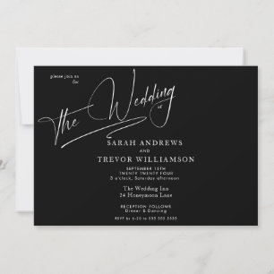 Modern Simple Black & White Invitation