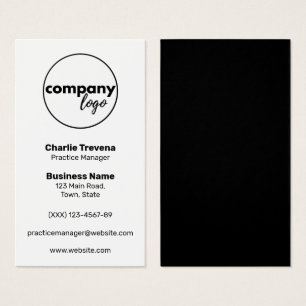 MODERN SIMPLE BLACK WHITE OWN LOGO BRAND VERTICAL