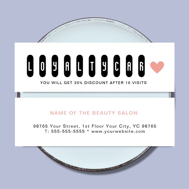 Modern Simple Black & White Reward Promotional Loyalty Card (Creator Uploaded)
