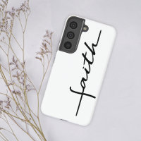 Modern Simple Black White Script Faith