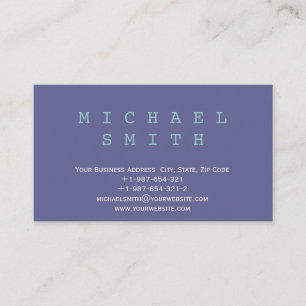 Modern Simple Blue Consultant Business Card