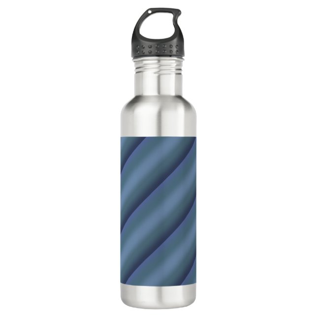 Modern Simple Blue navy Gradient Colour 710 Ml Water Bottle (Front)