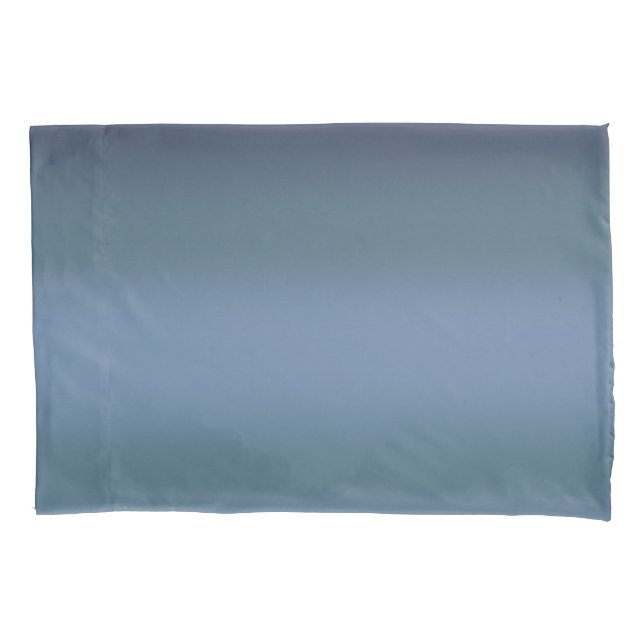 Modern Simple Blue navy Gradient Colour Pillowcase (Front)