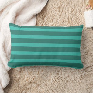 Modern Simple blue Navy Two Tone Stripe name Lumbar Cushion