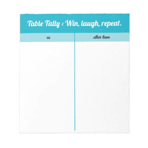 Modern Simple Blue White Bunco Table Tally  Notepad