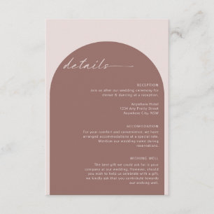 Modern Simple Bohemian Arch Details Enclosure Card