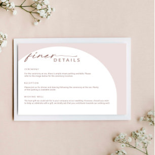 Modern Simple Bohemian Arch Details Enclosure Card