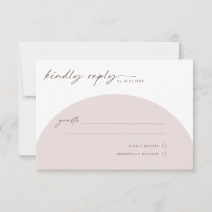 Modern Simple Bohemian Arch RSVP Reply Card