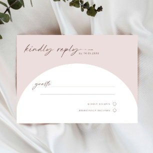 Modern Simple Bohemian Arch RSVP Reply Card