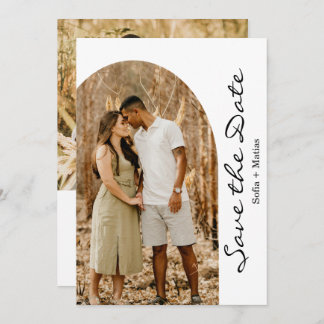 Modern Simple Boho Save the Date Card