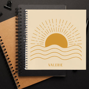 Modern Simple Boho Sun Minimalist  Notebook