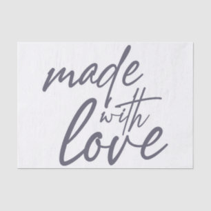 Modern, simple, bold graphic design Made with Love Tissue Paper