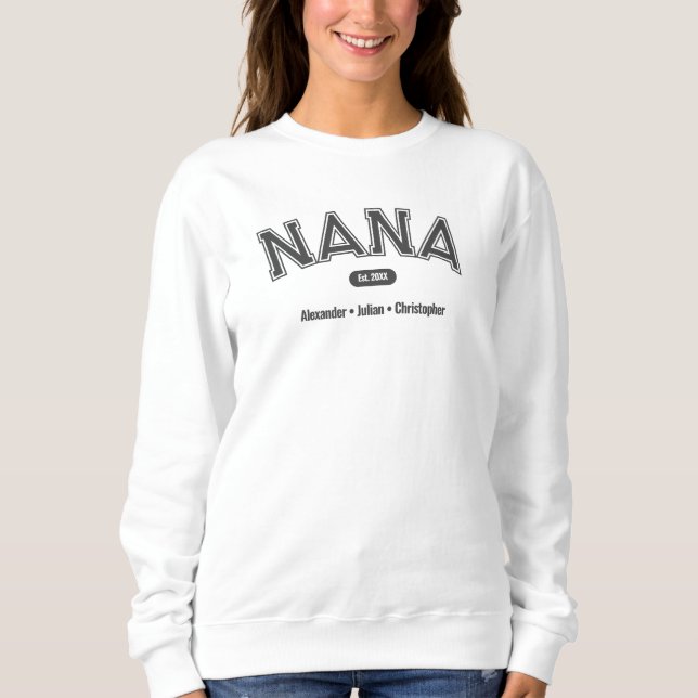 Modern Simple Bold Typography Nana Sweatshirt (Front)