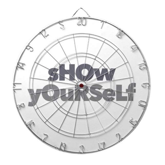 Modern, simple, bold, urban design Show Yourself Dartboard (Front)