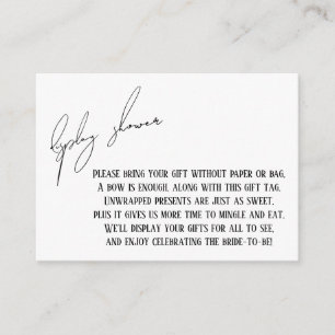 Modern Simple Bridal Display Shower Gift Card