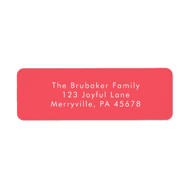 Modern Simple Bright Red & White Christmas Return (Front)