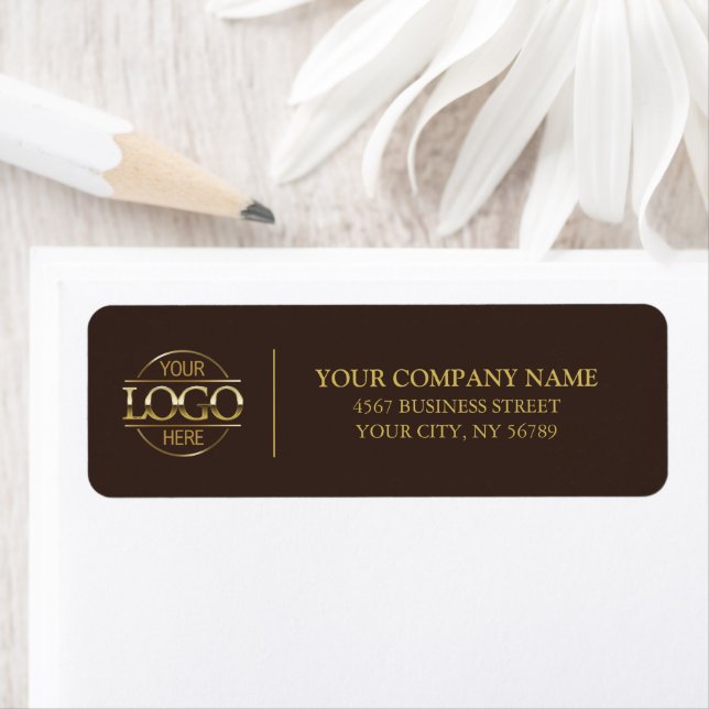 Modern Simple Brown Business Logo Return Address (Insitu)