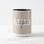 Modern Simple Brown Hello And You Name Two-Tone Coffee Mug<br><div class="desc">Modern Simple Brown Hello And You Name</div>