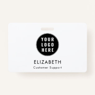 Modern Simple Business Logo Manager Custom ID Badge
