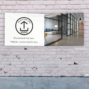 Modern Simple Business Logo Photo & Text Banner