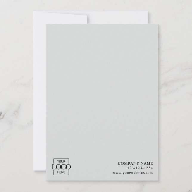 Modern Simple Business Logo Professional Editable Card (Front)