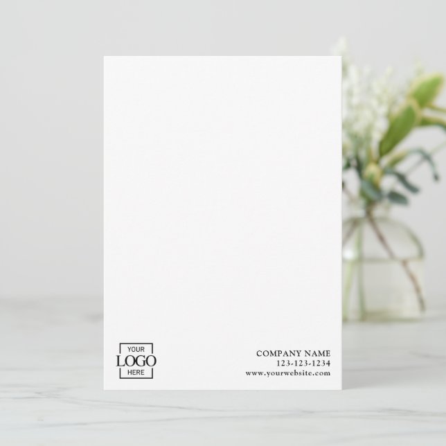Modern Simple Business Logo Professional Editable Card (Standing Front)