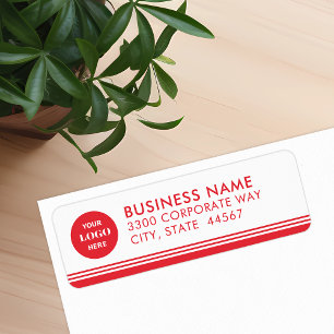 Modern Simple Business Logo Return Address Label