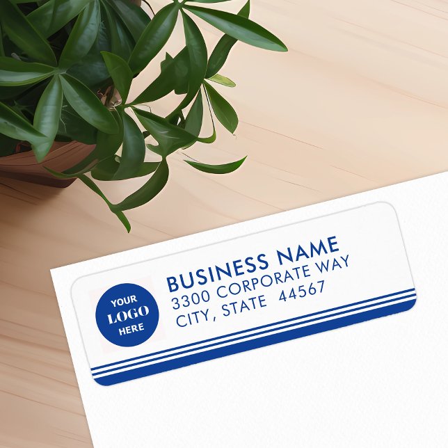 Modern Simple Business Logo Return Address Label (Creator Uploaded)