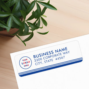 Modern Simple Business Logo Return Address Label