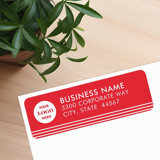 Modern Simple Business Logo Return Address Label (Creator Uploaded)