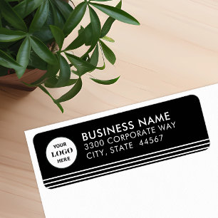 Modern Simple Business Logo Return Address Label