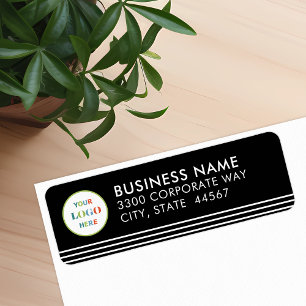 Modern Simple Business Logo Return Address Label
