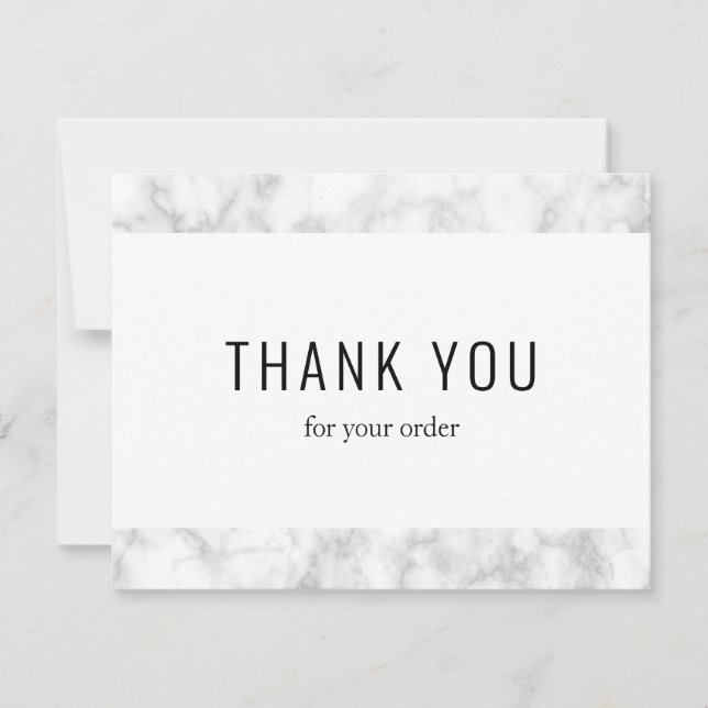 Modern Simple Business Promo Code Thank You Card (Front)
