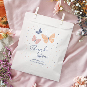 Modern Simple Butterfly Birthday Favour Bags