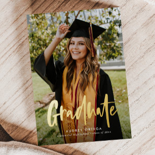 Modern Simple Calligraphy Photo Graduation