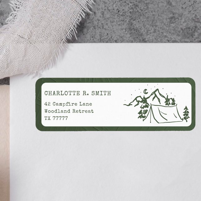 Modern Simple Camping Bachelorette Party Address (Creator Uploaded)