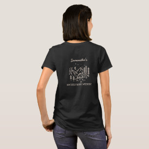 Modern Simple Camping Bachelorette Party Nature T-Shirt