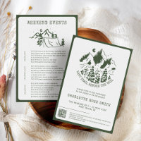 Modern Simple Camping Bachelorette Weekend