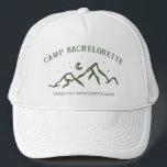 Modern Simple Camping Weekend Bachelorette Party Trucker Hat<br><div class="desc">Modern Simple Camping Weekend Bachelorette Party Trucker Hat</div>