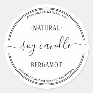 Modern Simple Candle Beauty Spa Label