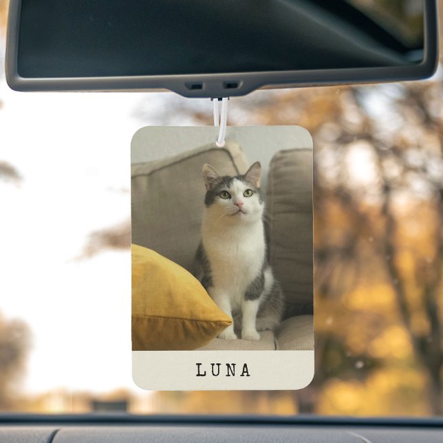 Modern Simple Cat Photo  Car Air Freshener (Creator Uploaded)