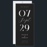 Modern Simple Chic Black and White Wedding Save The Date<br><div class="desc">Modern wedding save the date cards featuring elegant chic design and minimalist style in black and white colour.</div>
